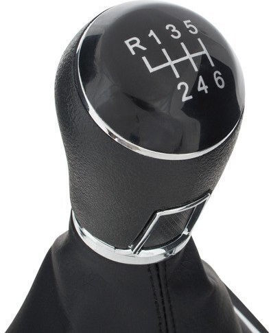 Vw Golf Vi 08-13 Black Gear Shift Knob + 6-speed Gaiter