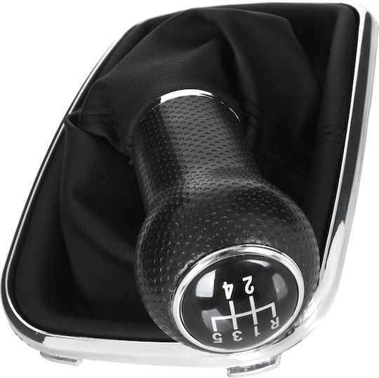 Vw Golf Iv 98-05 Черно Копче За Смяна На Предавките + Маншон + Хромирана Рамка