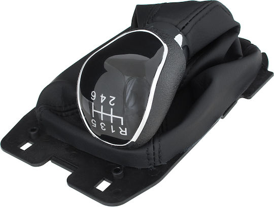 Ford Ecosport Ii 12-17 Black Gear Shift Knob + Boot Frame 6 Speeds