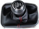 Vw Golf Iv 97-03 Gear Shift Knob + Boot Red Thread Chrome Frame 5 Speed 23mm Hole