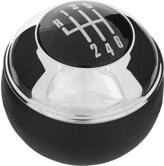 Mini R50 00-06 Gear Shift Knob Black + Chrome 6 Speed