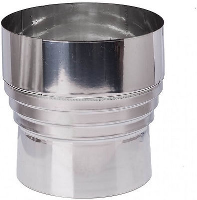 Chimney Pipe Reducer Stainless Steel 100-150 Aisi 316ba Antimagnetic Inoxshell