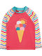 Frugi Kids Swimwear Rashguard With Long Sleeve Light Blue