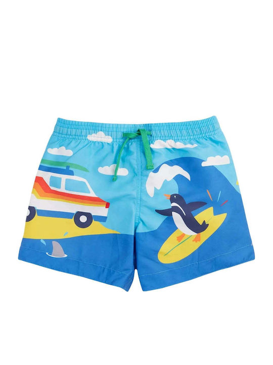 Frugi Kids Swimwear Swim Shorts Blue Skies Beach SHS208 2-3Y