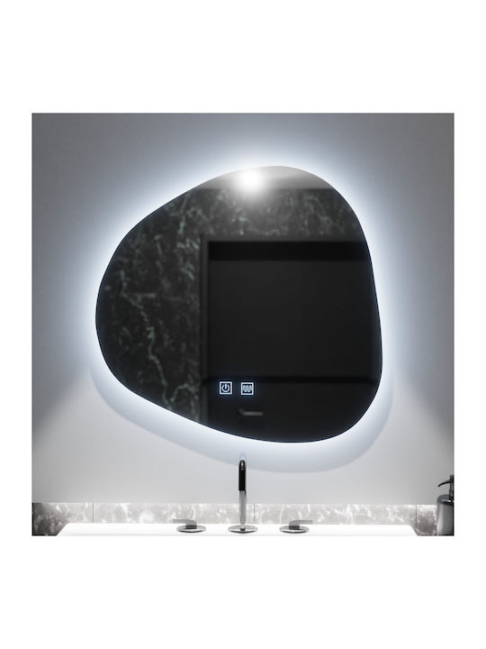 Alista Home Ορθογώνιος Καθρέπτης Μπάνιου Led Αφής 60x60cm Μπεζ