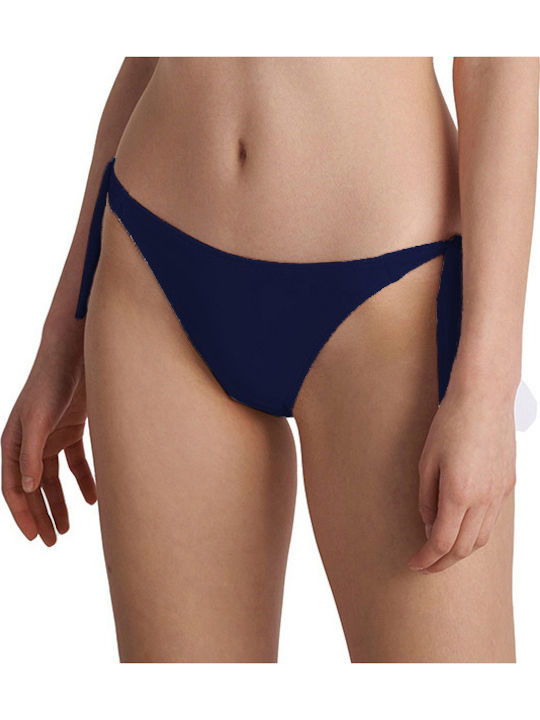 Blu4u Bikini Slip με Κορδονάκια Σκούρο Μπλε