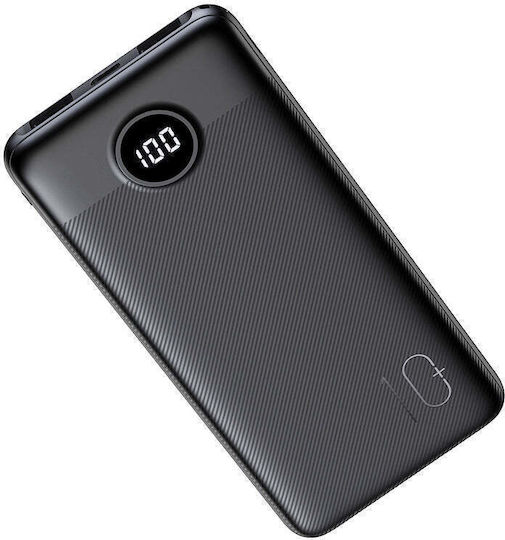 Veger L10 Power Bank 10000mAh με Θύρα USB-A και Θύρα USB-C Μαύρο