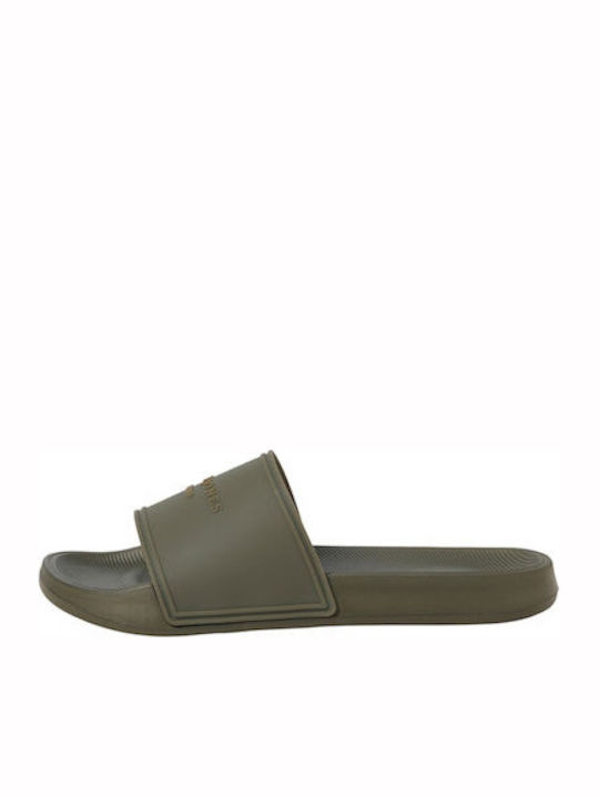 Jack & Jones Men's Green Slides