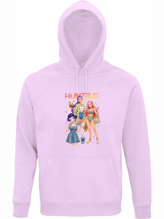 Kinder-Sweatshirt mit Kapuze Creamy Rosa Kpop Demon Hunters Huntrix Sommer Strand Bereit