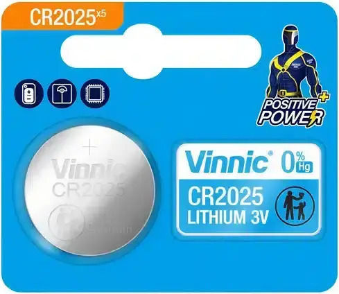 Vinnic Μπαταρία Λιθίου Ρολογιών CR2025 3V