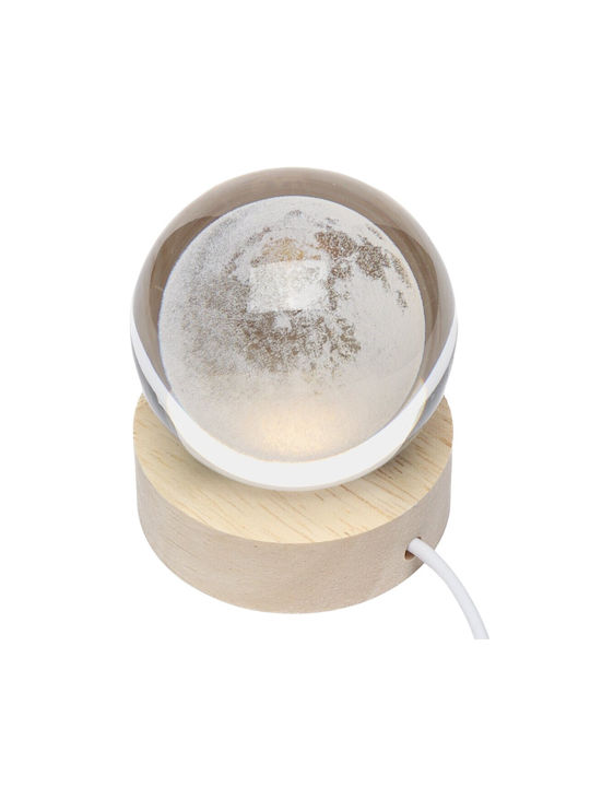 Alista Home Lămpi Decorative Pentru Masă LED Alb Cald Glob De Cristal 3x3cm