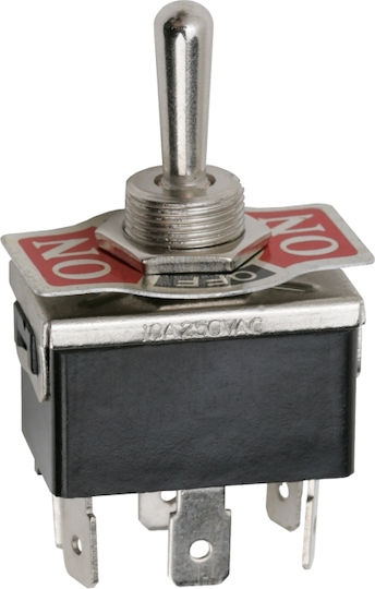 Комплект 5 Dpdt On-off-on 10a 250v Лостови Превключватели Метален Панел Комплект 5 Бройки