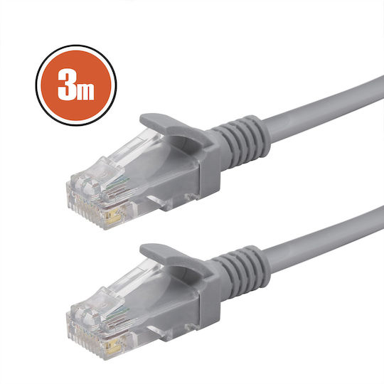 Utp Cat5e Network Cable 3m Rj45 Internet Patch Grey