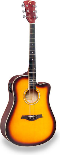 Soundsation Ηλεκτροακουστική Κιθάρα Meadow Dnce Sbt Cutaway Sunburst