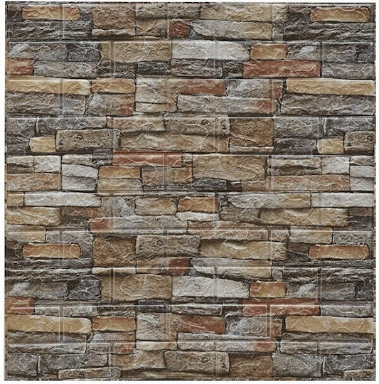 Panouri Decorative 3D Din PVC Cu Adeziv Gri 70x77cm 10 Bucăți