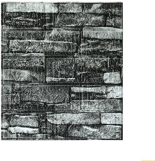 Panouri Decorative 3D Pentru Perete Spumă Autoadeziv Gri 35x38cm 10 Bucăți