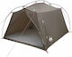 vidaXL Camping Tent Tunnel Brown 4 Seasons for ...