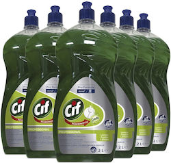 Cif Professional Lemon Pack – Universal Detergent Manual Dishwashing Lemon Scent 6x2 L