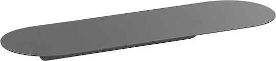 Sanco Wandmontiertes Badezimmerregal Metallisch Grau