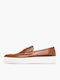 Leather Men's Loafers in Tabac Brown Colour