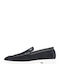 Suede Men's Loafers In Blue Color
