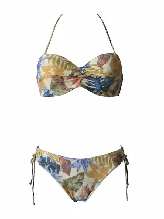 Modern Ocean Set Bikini Push Up Floral C-6224.Y...