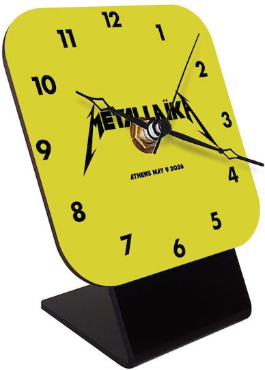 Koupakoupa Metallaika Tischuhr mit Zeigern Holz KP_34036_clock-desk-square