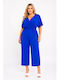 Women's Blue One-piece Jumpsuit SH-47280-26TS-BLUE