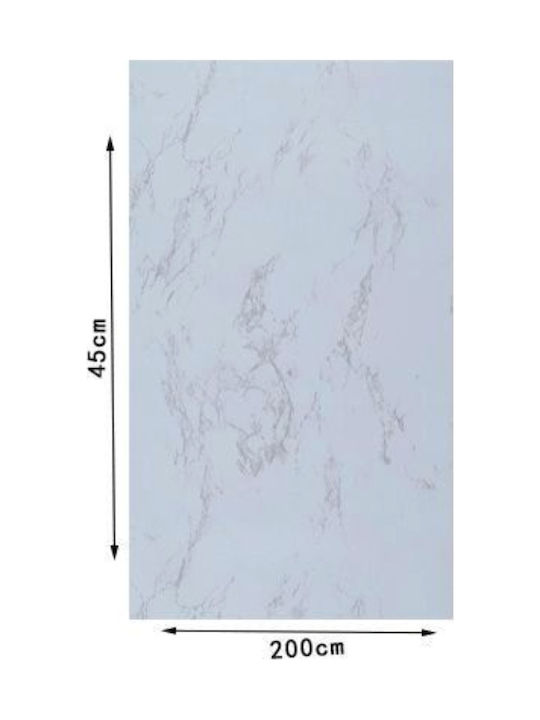 Tapet Autocolant de Perete Alb 45x200cm