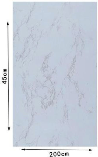 Tapet Autocolant de Perete Alb 45x200cm