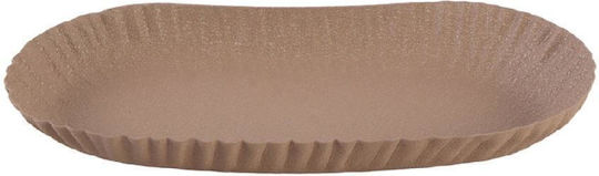 Espiel Decorative Oval Metallic Brown Platter 32x17x3.5cm