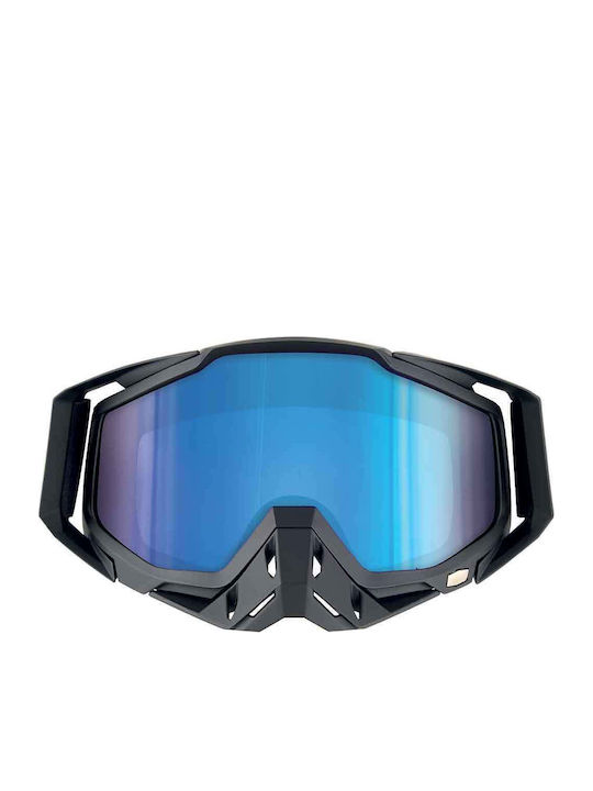 BRN Ski & Snowboard Mask Adults Black with Lens in Black Colour