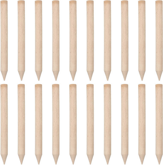 Kotarbau Beech Wooden Stakes Geodetic Support Tomatoes Vegetables Trees 30 Cm Set 20 Pcs