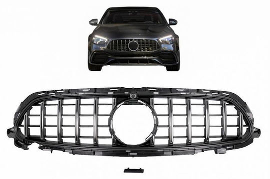 Μάσκα Mercedes-benz E-class Facelift W213 S213 C238 A238 Amg Line Gt Panamericana Look Μαύρο Χρώμιο 1 Τεμάχιο
