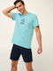 Vamp Summer Men's Pyjamas Light Blue