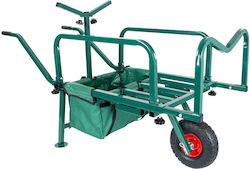 Geantă Troller Pescuit Relaxdays Verde Închis Roșu 65x55x145 Cm