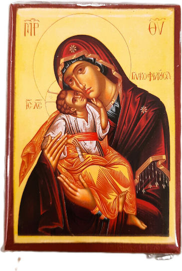 Image Holy Mary Glykofilousa Height × Width 10cm X 7cm