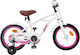 vidaXL 14" Παιδικό Ποδήλατo BMX Λευκό