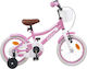 vidaXL Bicicletă Copii BMX 14" Roz