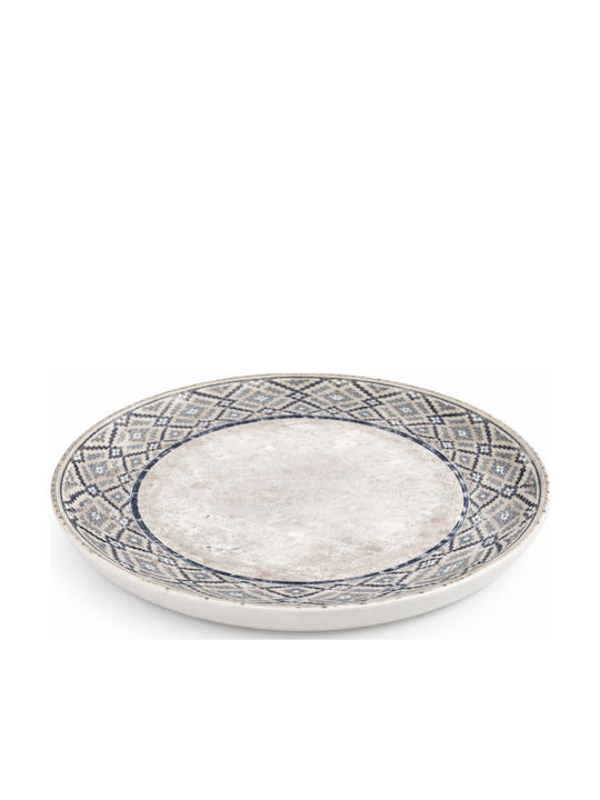 By Bone Rug Shallow Plate Made of Porcelain with Diameter 28cm 12 Pieces