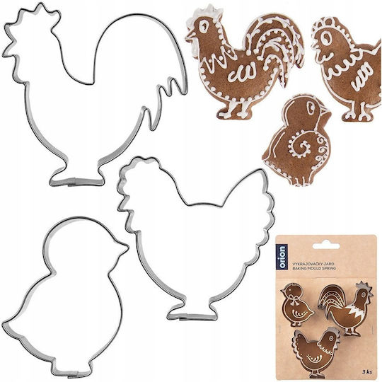 Orion Cookie Cutter Din Oțel Inoxidabil 3 Bucăți