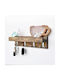 Megapap Wall Hanger Aos Wooden 8 Hooks Brown 40x11x11cm