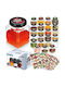 Vilde Glass Spice Jars Black 24 Pieces