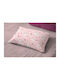 Dimcol Rabbit Garden 585 Baby Pillowcase Made of 100% Cotton Pink 45x35cm