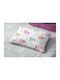 Dimcol The Floating Zoo 597 Baby Pillowcase Made of 100% Cotton White Pink 45x35cm