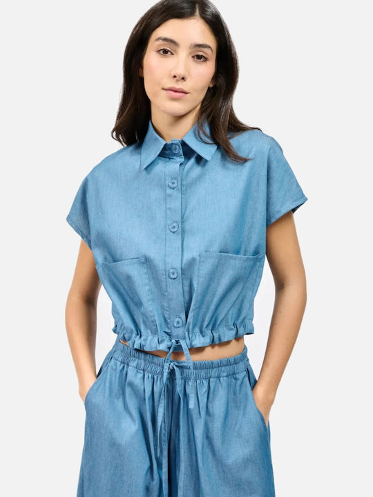 Collectiva Noir Women's Shirt Light Blue