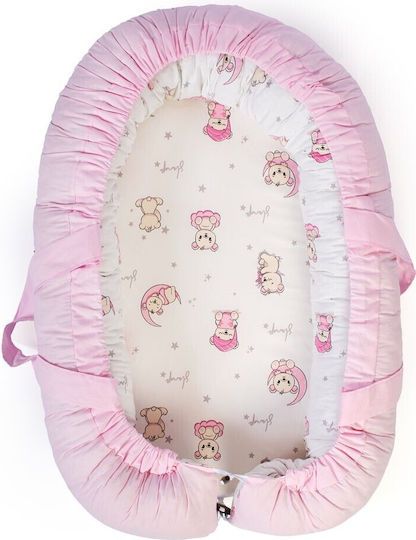 Dimcol Perna Pentru Bebeluşi Nest Bear's Nest Alb-Roz 60x85cm