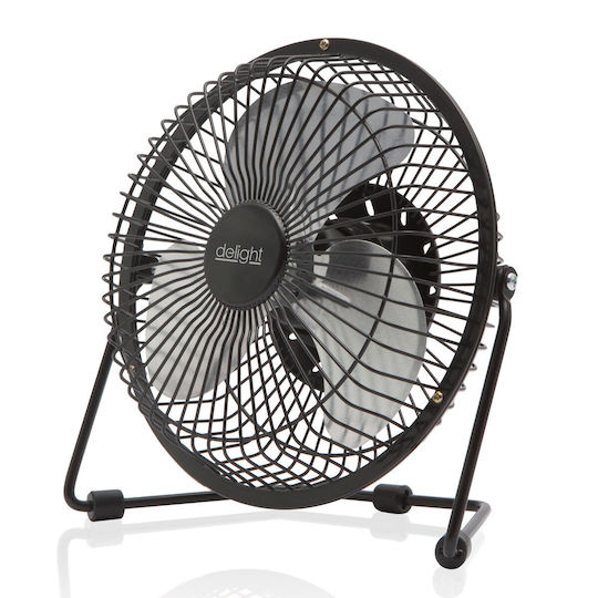 Ventilator De Birou Mini USB 5V Compact Reglabil Silențios Metalic 18 Cm