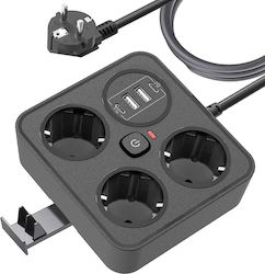 Alista Home Power Strip 3 Sockets with Cable 2m Alista Home Power Strip 3 Sockets with Cable 2m