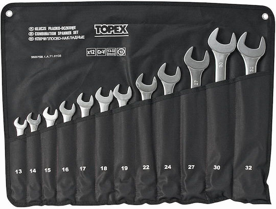 Topex Premium 12-piece Flat-ring Wrench Set 13-32mm T 35d758